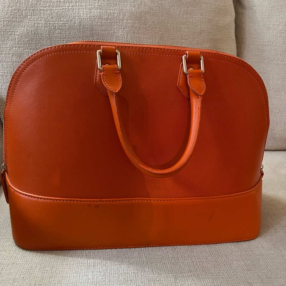 Satchel orange vegan friendly